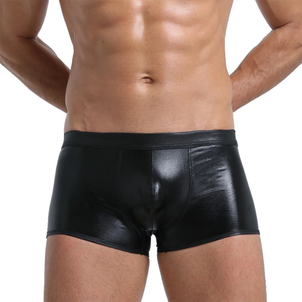 Brand New Fashion Men Underwear Briefs Trunks Underpants Wet Look Boxer Lingerie Low Waist Panties Sexy Shiny S~XL