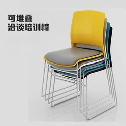 Training chair can be folded plastic classroom back chair without armrest cushion