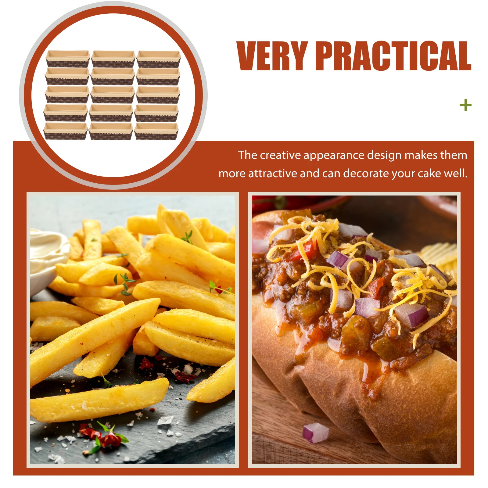 

25Pcs High-Grade Paper Loaf Pans for Baking Disposable Cake Cups Heat Resistance Decorative Molds for Chiffon Cheesecakes