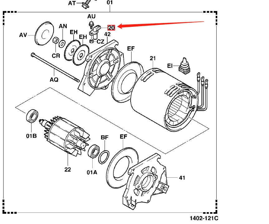 Forklift parts 7FB10-30 walking drive motor wave box speed sensor for TOYOTA OEM  33410-13500-71