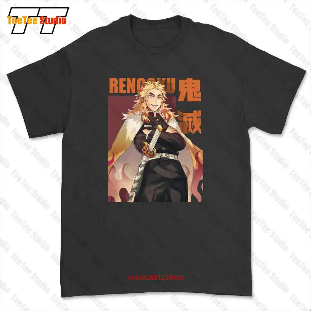 Kimetsu No Yaiba Demon Slayers Flame Pillar Kyoujurou Rengoku T-shirt Tee FMON