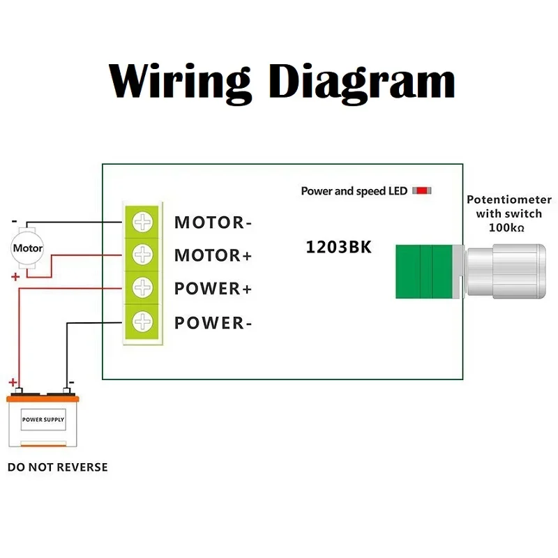 DC 6V 12V 24V 28VDC 3A 80W PWM Motor Speed Controller Regulator Adjustable  3A Motor Speed Controller Mute Large Torque Motor