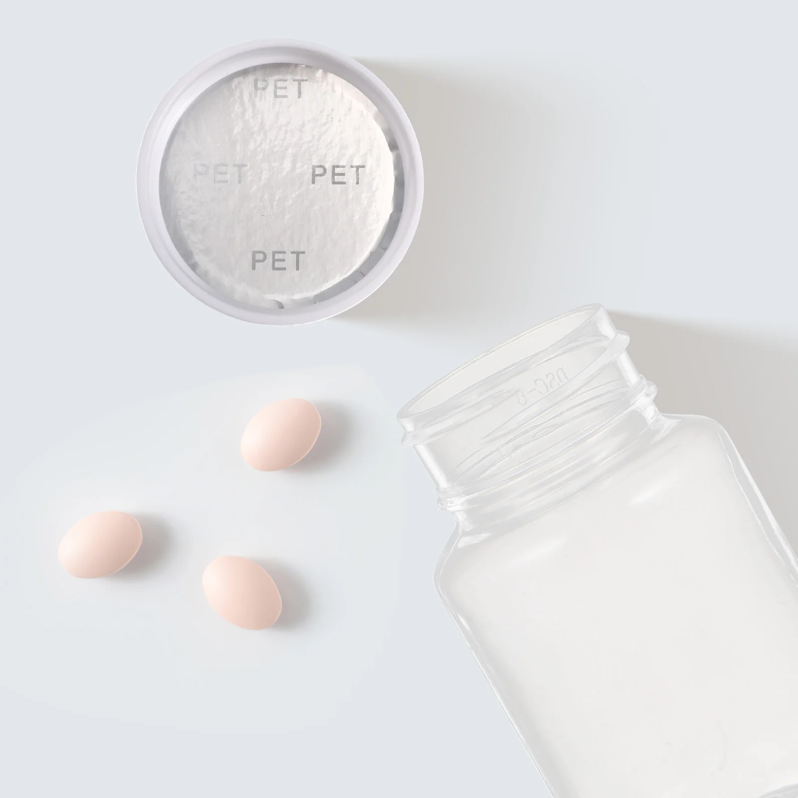 12pçs 80ml garrafas de plástico para animais de estimação, tampa de parafuso, recipientes à prova de vazamento para comprimidos, cápsulas, pó, vitaminas, experimento de armazenamento de ervas