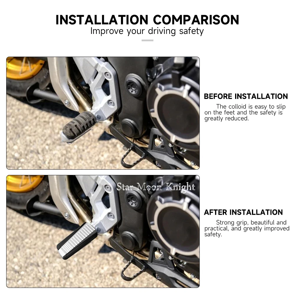 Aluminum Widen Footpegs Extend For Voge DS525X DSX 525 2022- 525DSX DS 525 X Rear Foot Pad Pedal Extension Accessories