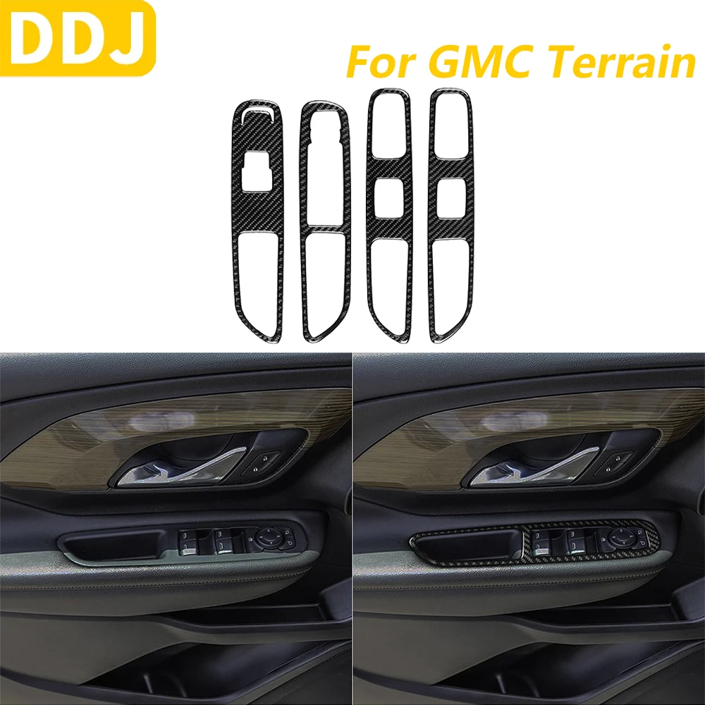 

Для GMC Terrain 2018-2023 углеродное волокно, кнопка переключателя подъема двери, окна, крышка панели управления, декоративный набор, автомобильные аксессуары, наклейка