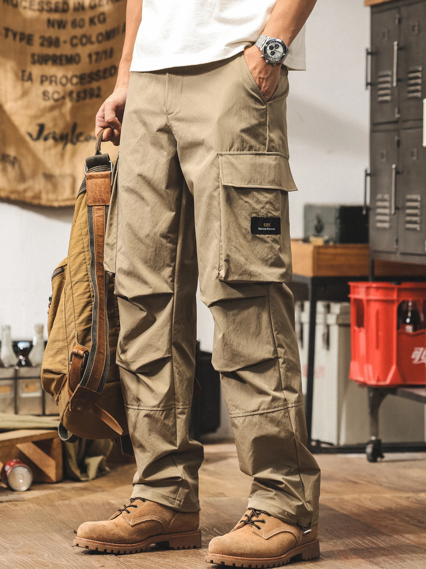 

Cool Sensation Thin Ice Silk Pants Men's Summer New American Outdoor Paratrooper Loose Workwear Casual Pants Loose Fit Work T...