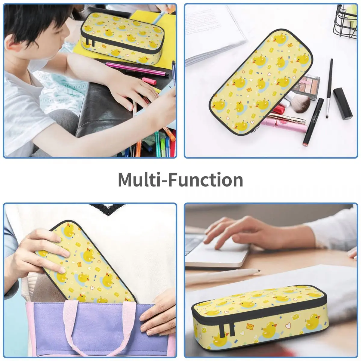 Little Cute Duck Pattern Cartoon Pencil Cases Pencil Pouch Pen Box for Student Pencil Bags Students School Zipper Stationery