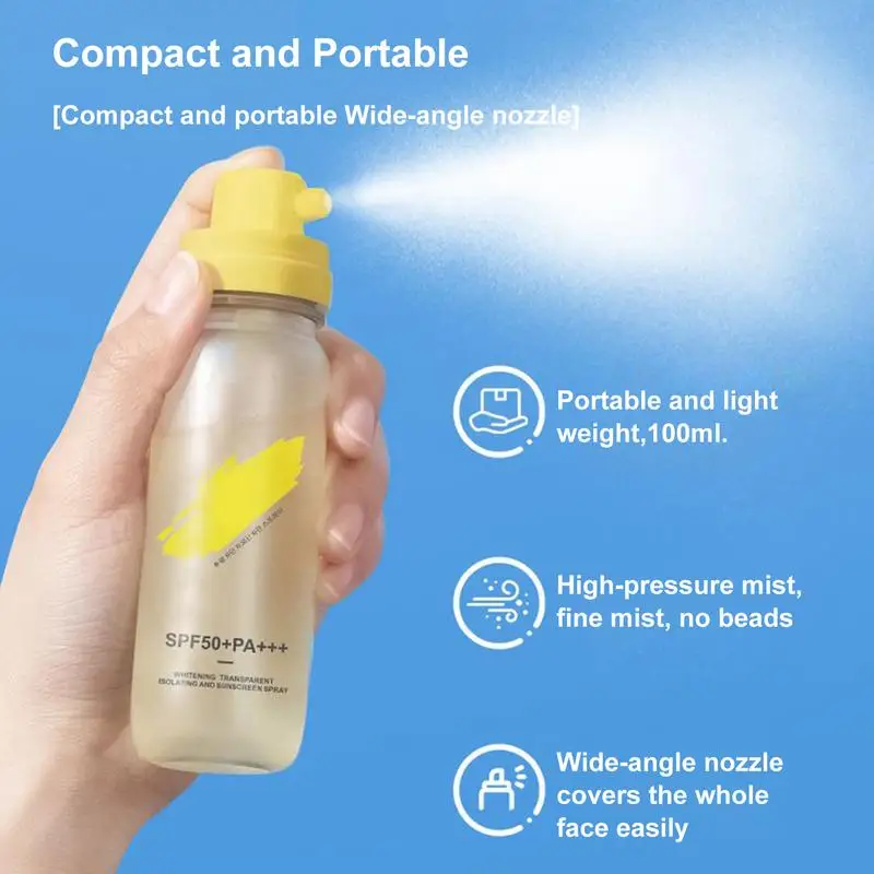 

NEW 100ml Sunscreen Spray Anti-aging Anti Wrinkle Moisturizing Sunscreen Spray Facial Body Neck Skin Care SPF50+++