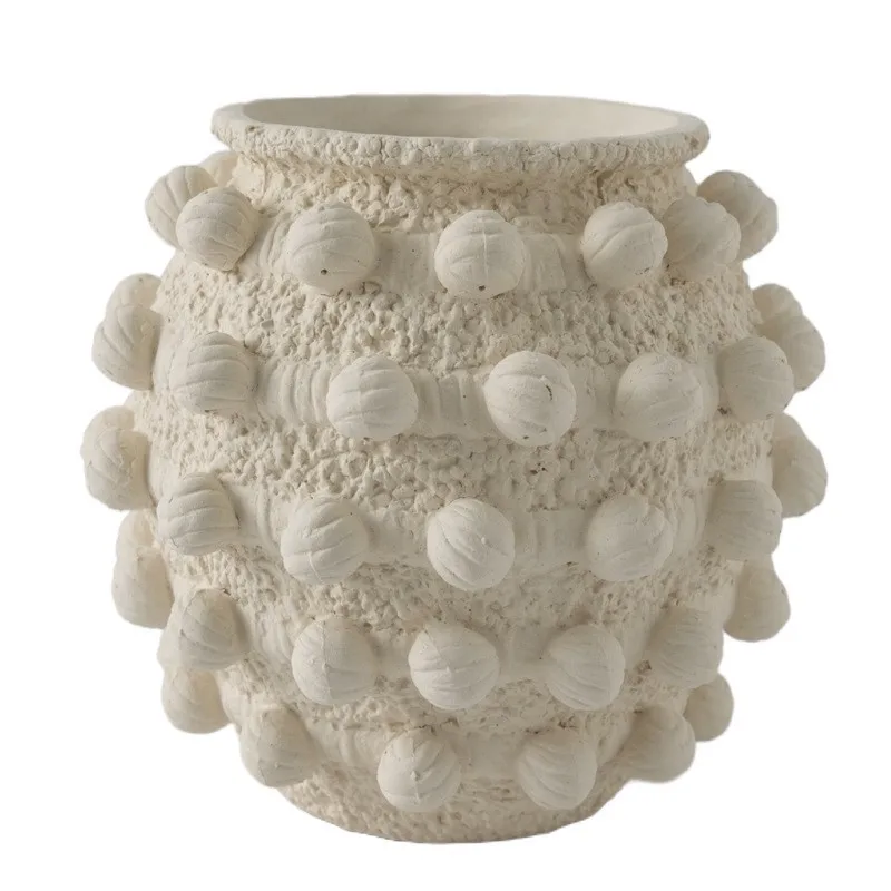 Wabi Sand Wind New Chinese Creative Ceramic Handmade Float Vase Home Living Room Art Flower Pottery Pot
