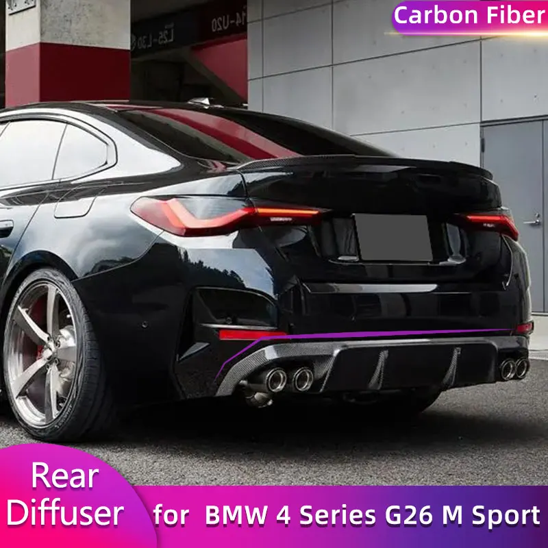 

Carbon Fiber Rear Bumper Diffuser Lip Spoiler for BMW 4 Series G26 M Sport Gran Coupe 430i 440i 2021 2022 Car Rear Lip Body Kit