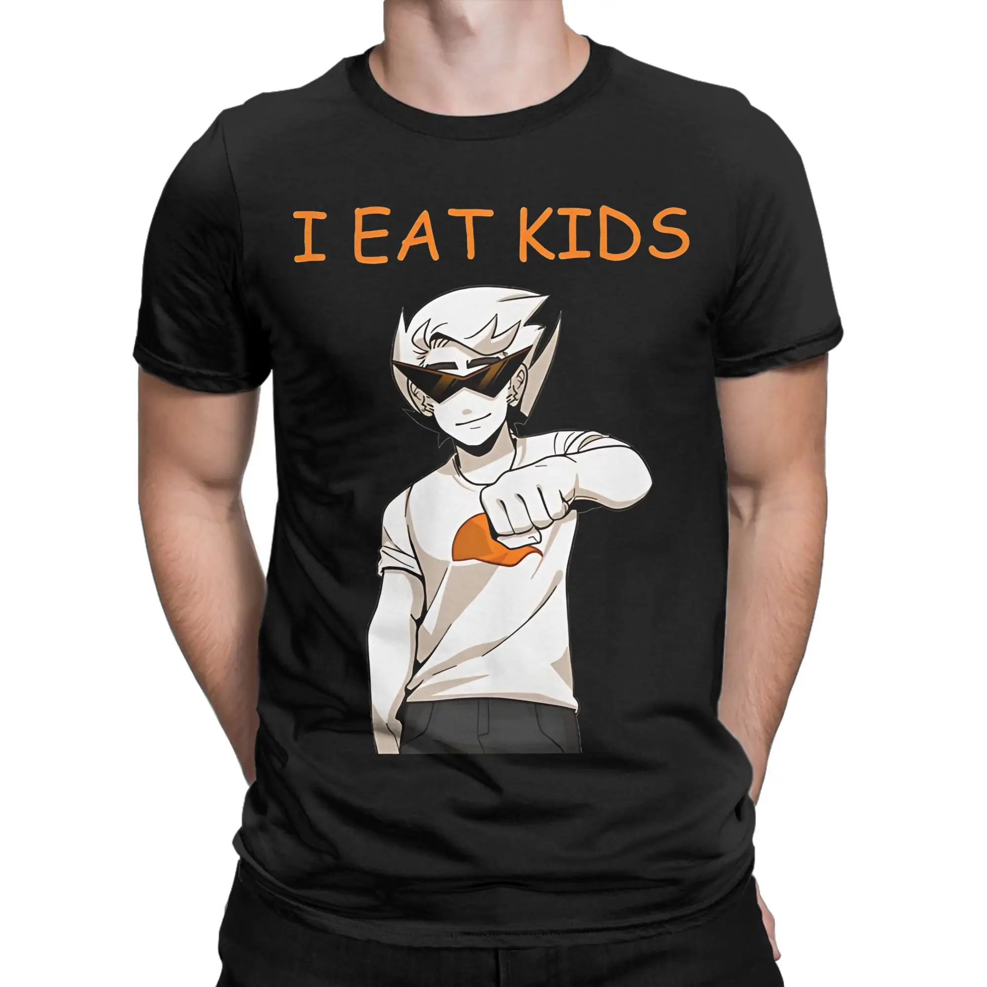 Потрясающая детская футболка Dirk Strider eats для мужчин, футболки из чистого хлопка с круглым воротником, футболки с короткими рукавами, одежда больших размеров