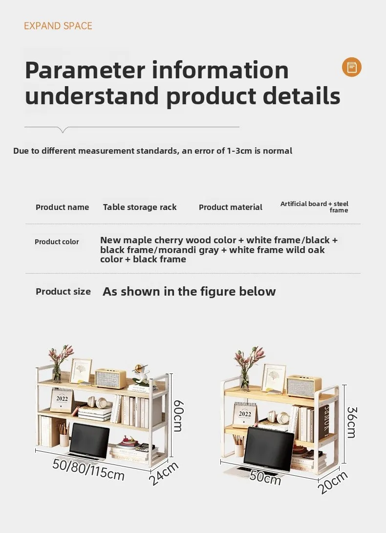 Storage rack Home desk Office Bookshelf Desktop multi layer shelf Organizing