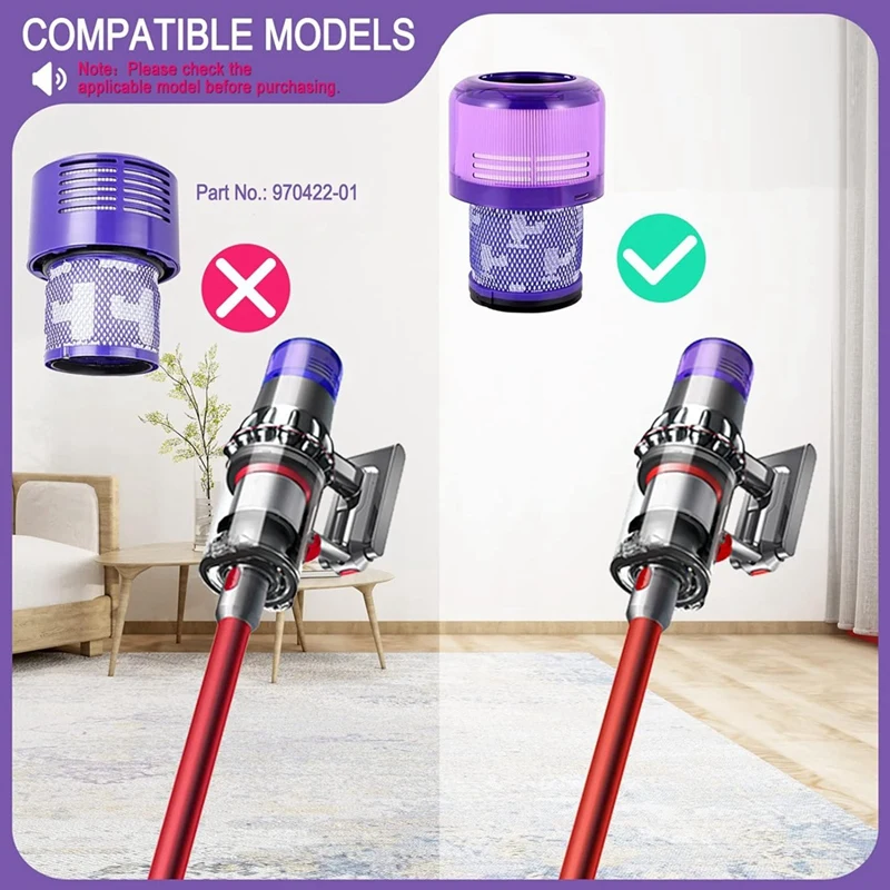 For Dyson V11 V15 Vacuum Cleaner Electric Floor Brush Head+HEPA Filter Replacement Spare Parts
