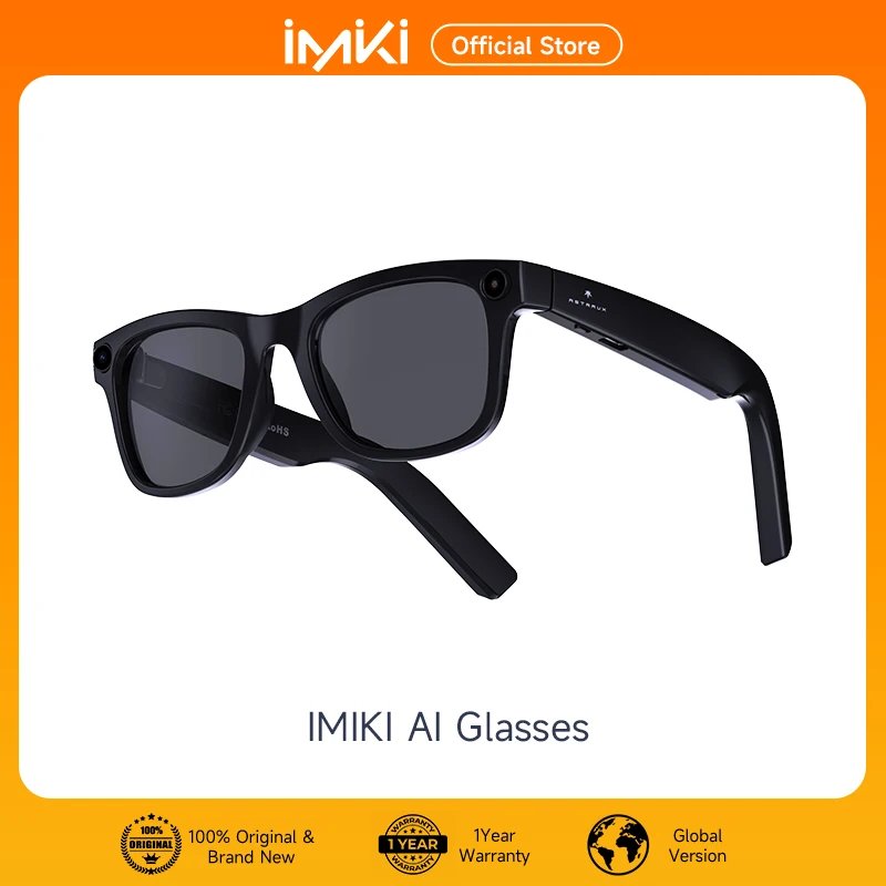 

IMIKI Smart glasses bluetooth camera Recording Videos Photo Recognition Answer 100+ Languages Translation Music Play Men Women
