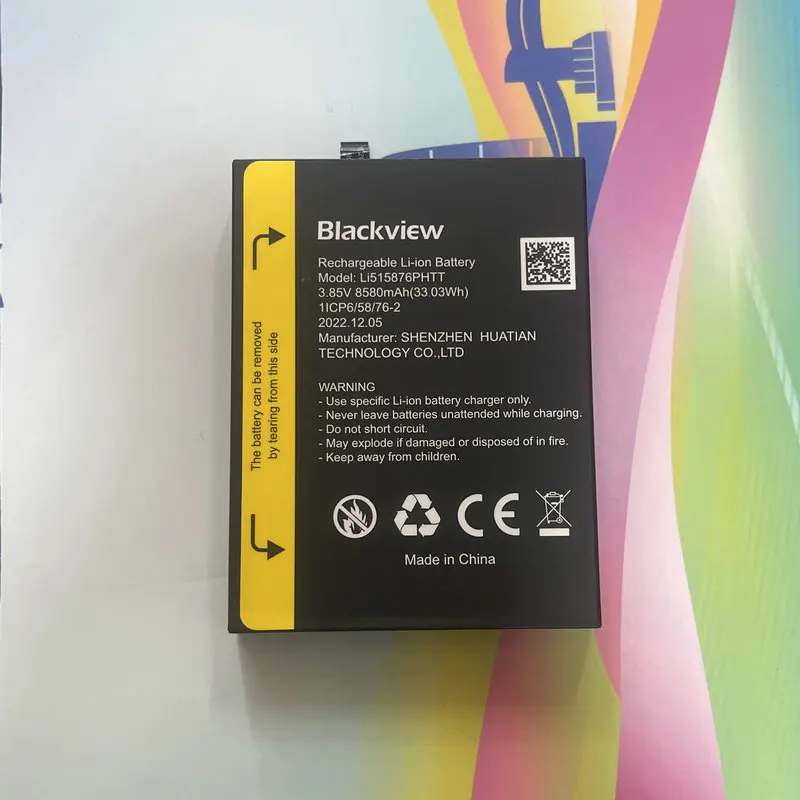 Original Battery for Blackview BV6600 Pro BV6600E Bateria 8580mAh Rugged Cell Phone Accessories