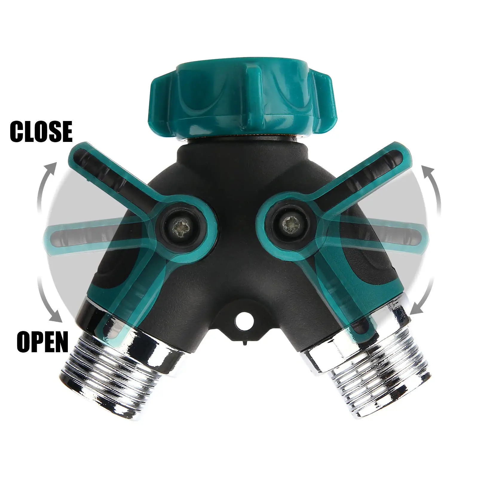 

Y-Type Zinc Alloy Hose Splitter | 2-Way Faucet Diverter, One-to-Two Internal Thread Water Splitter for Garden Use