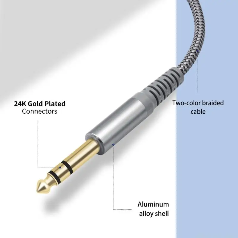 M5TD Studio Grade 6.35mm TRS Male to Female Audios Cable AntiInterference Design