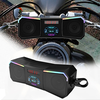 Off-Road Motorcycle Speakers 12V Wireless Stereo Audio System Handlebar Mount MP3 Player AUX-in USB FM Radio No Charging Functio