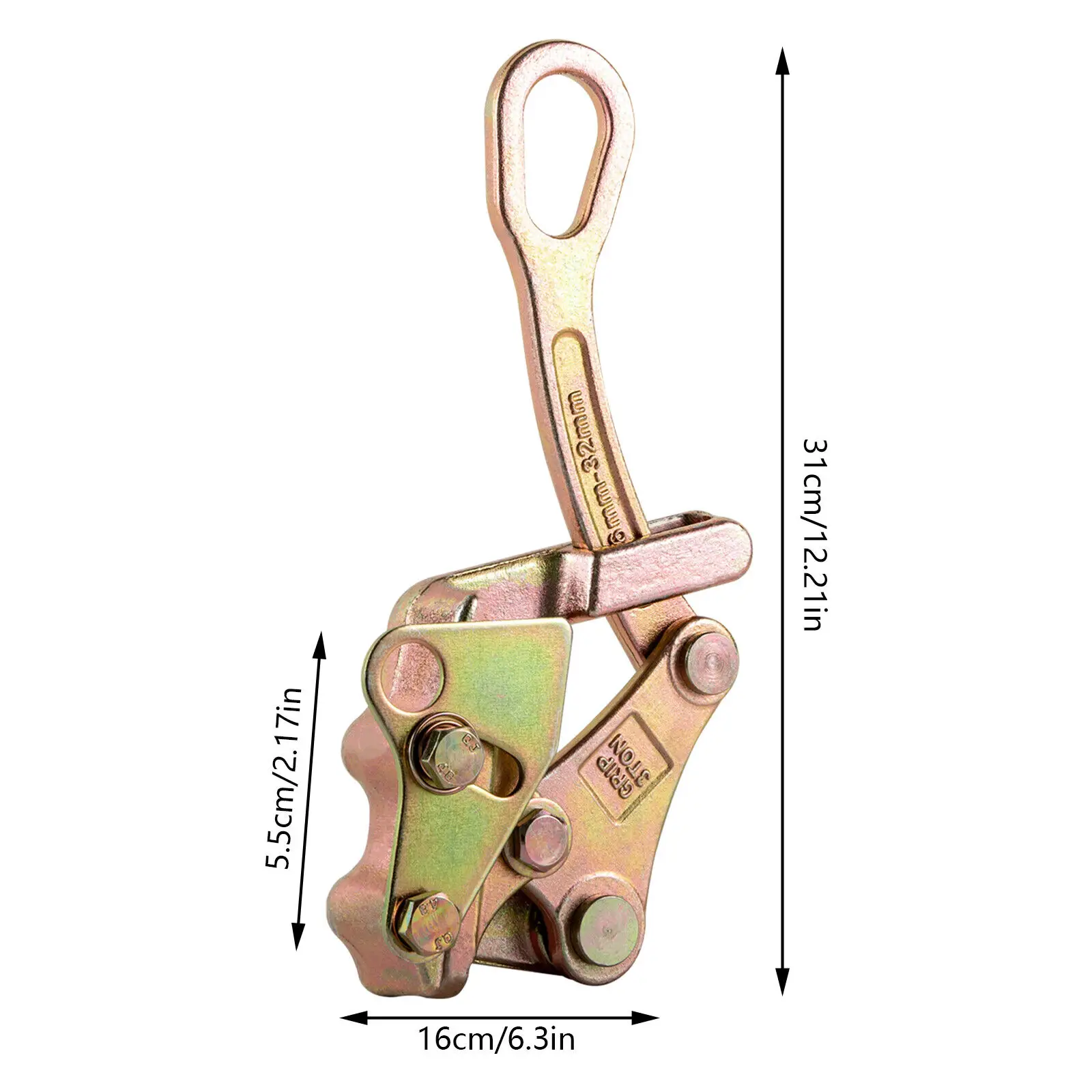 3T Wire Grip Cable Gripper Puller Steel Rope Jaw Pulling Tool 6600Lb Cable Clamp