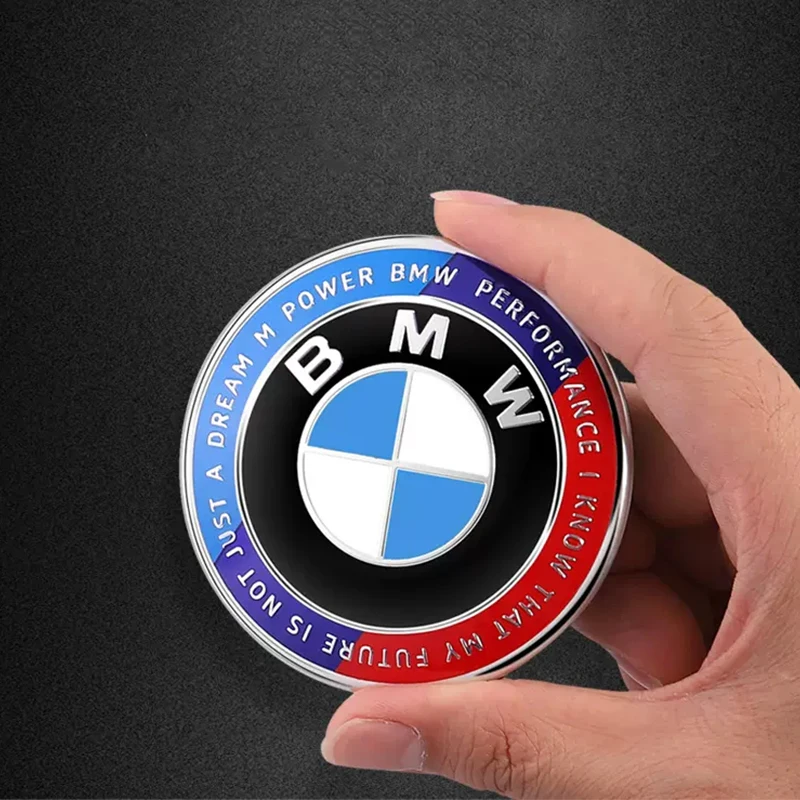 74mm 82mm Bonnet Hood Front Rear Trunk Emblem Logo Badge Sticker 50th Anniversary Edition for BMW E46 E39 E38 E90 E60 E90 E64