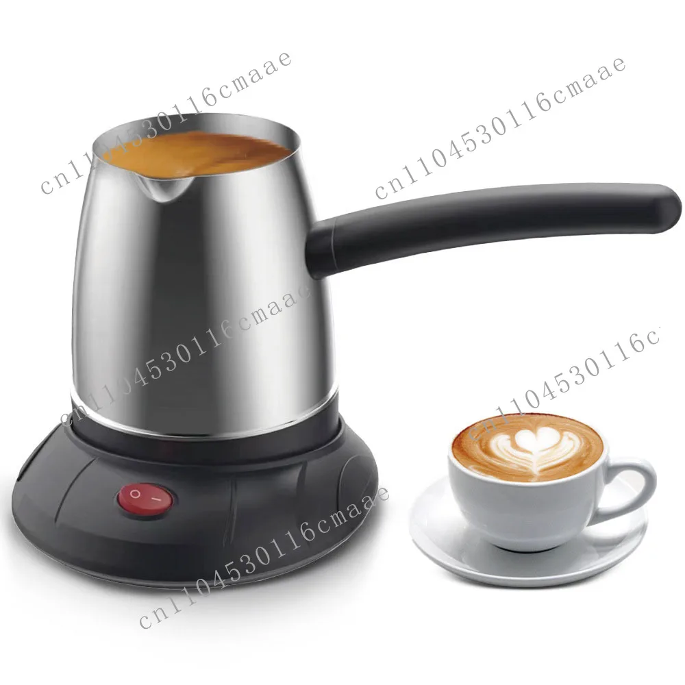 European Turkish Coffee Pot 500ml Convenient Stainless Steel Electric Cooking Coffee Machine Kettle with Handle