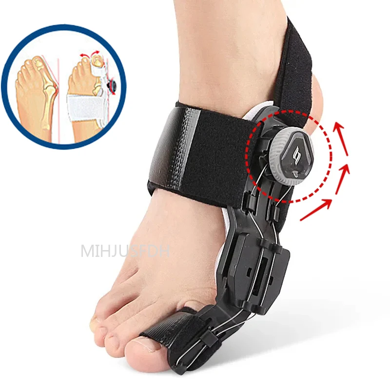 Adjustable Toe Corrector Unisex Bunion Foot Hallux Valgus Braces Rotatable Toe Separator Straightener for Left and Right Foot