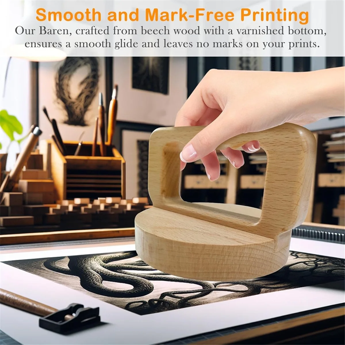 

A612Z Wood Block Printmaking, Comfortable Ergonomic Handle for Block Printing, Linocut, Crafting, Scrapbooking, Pack of 2