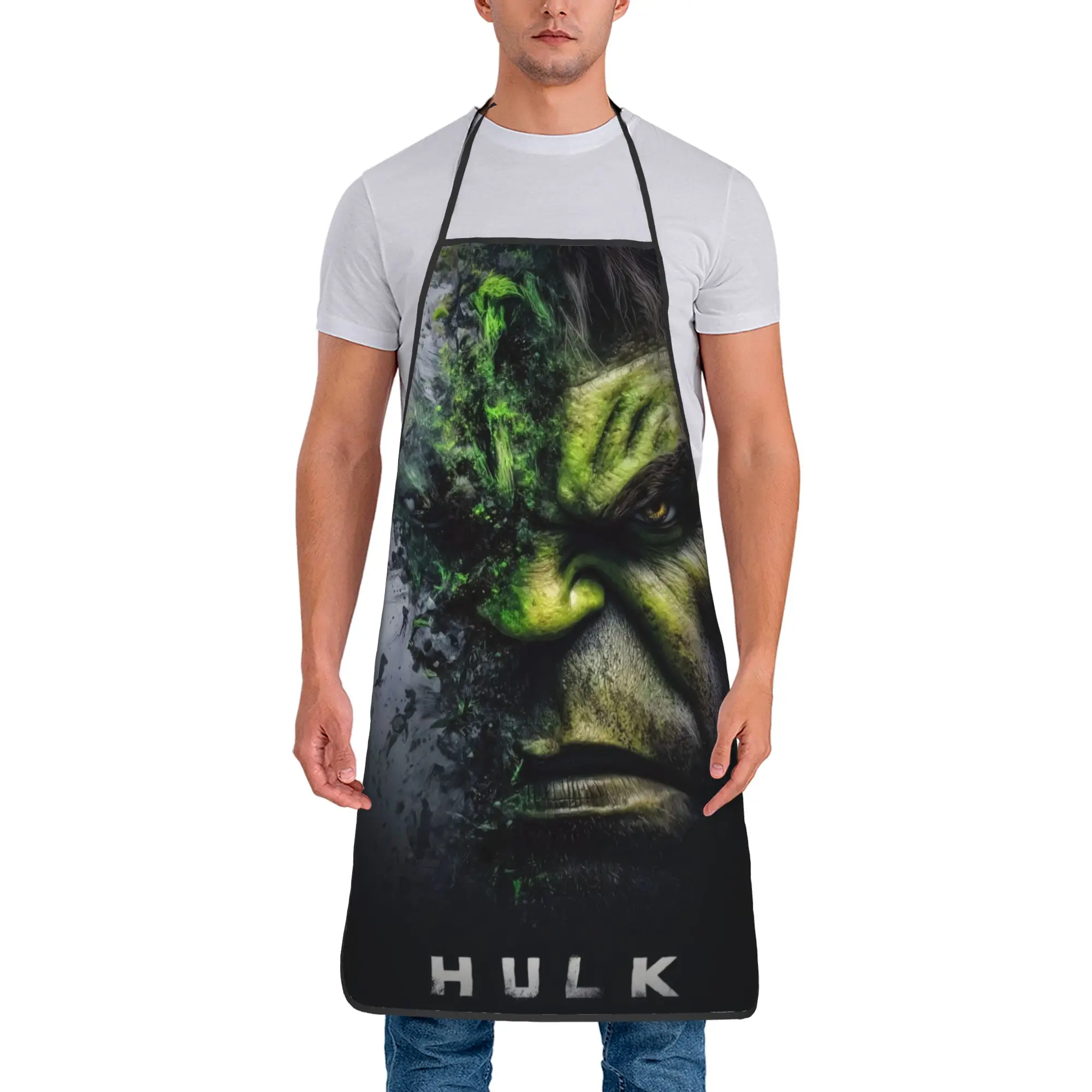 

Funny Hulk Aprons Kitchen Chef Bib Marvel Tablier Cuisine Cooking Baking Painting