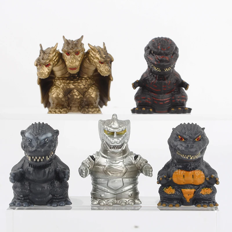 5 pz/set burattino da dito Mecha Godzilla King Ghidorah Hydreigon Monster Cute Action Figure Toys