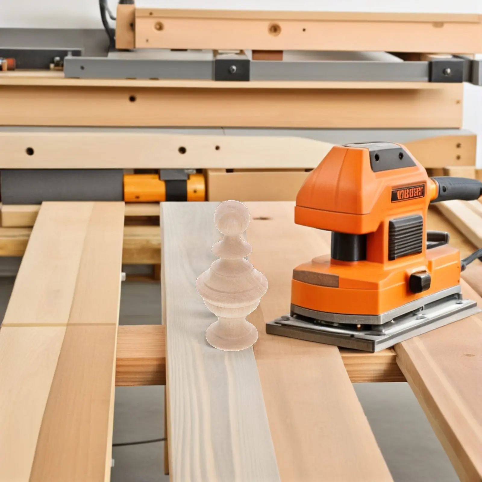 3 Piezas de Remates de Madera sin Acabado para Escaleras, Postes, Barandales, Postes de Cortina y Vallas, para Manualidades DIY y Decoración del Hogar