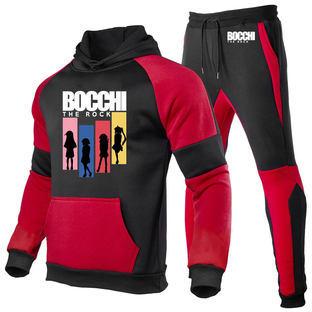 

BOCCHI THE ROCK Hitori Gotoh Ljichi Nijika, новая мужская повседневная толстовка с капюшоном, пуловер + брюки, 2 комплекта, удобная спортивная одежда для улицы