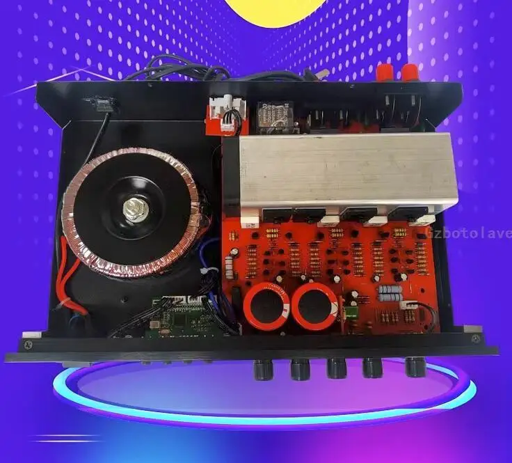 Imported tube high-power combination 2.1 amplifier board  three channels subwoofer HiFi amplifier  with NE5532 preamplifier