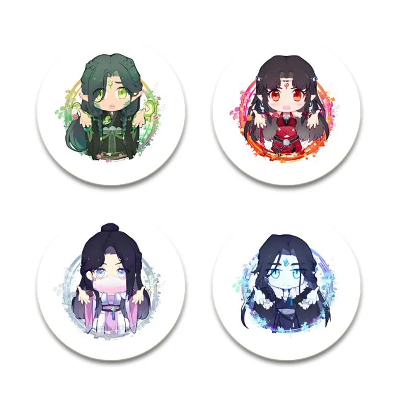 BL Anime Brooches The Scum Villain's Self Saving System Badge Shen Qingqiu Luo Binghe Cartoon Pins Bag Accessories Jewelry Gifts