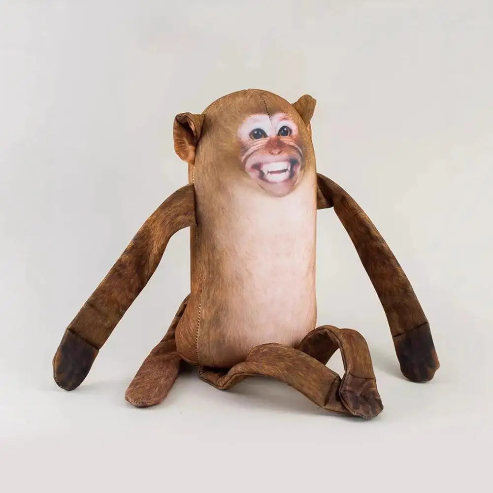 

Забавная плюшевая подушка в виде обезьяны, ручная кукла, милая мягкая игрушка в виде животного с открытым ртом, кляп, подарок