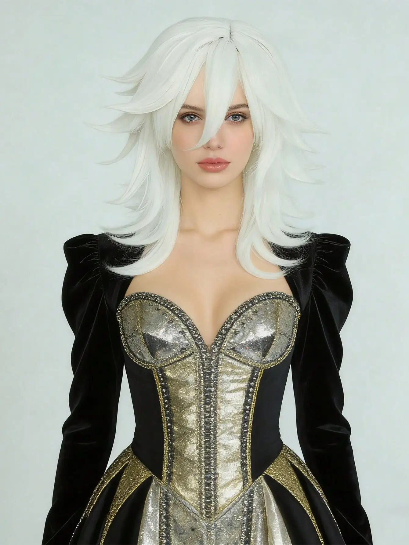 الاصطناعية متوسطة طول رقيق شائك المرأة رجل الطبقات مستقيم شعر مستعار تأثيري أنيمي مع الانفجارات لحفلة الهالوين #6