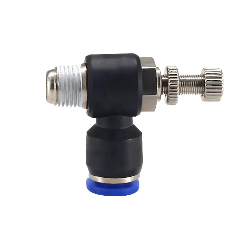Pneumatic component air pipe joint SL6-01 throttle valve 8-02 one-way speed regulating cylinder right angle valve M5 air circuit