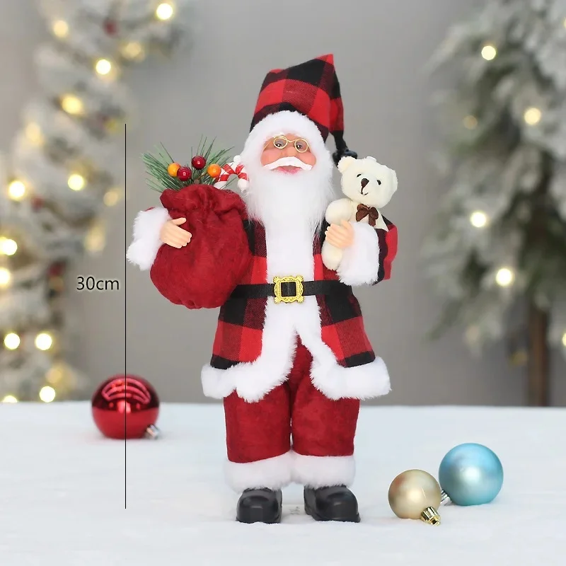 

1Pc Christmas New Old Man Doll Window Decoration Supplies Creative Desktop Ornaments Standing Cute Santa Claus Ornaments