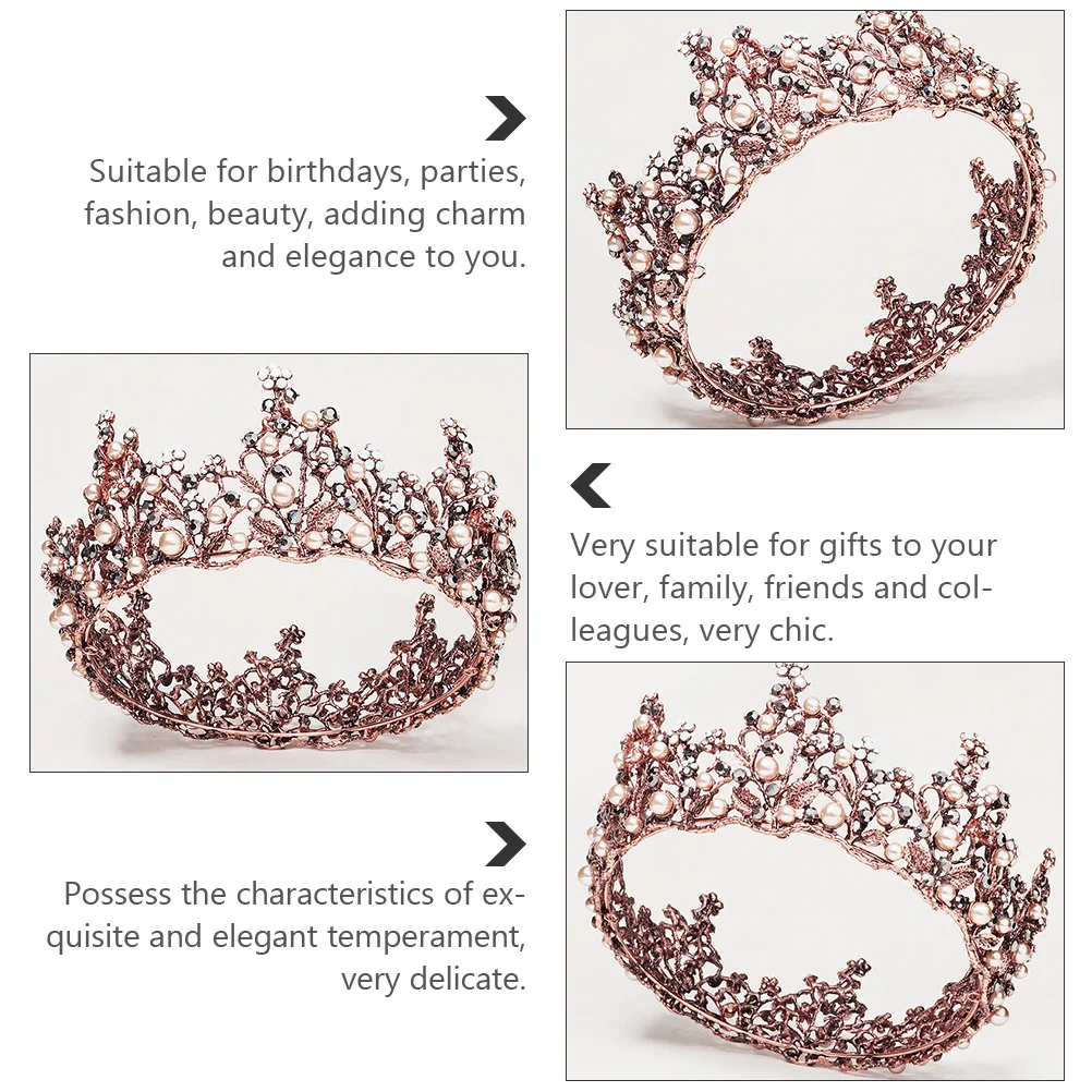 

1 шт., элегантная корона невесты, тиара со стразами, свадебный аксессуар для волос, шикарный темперамент для модной красоты и элегантности