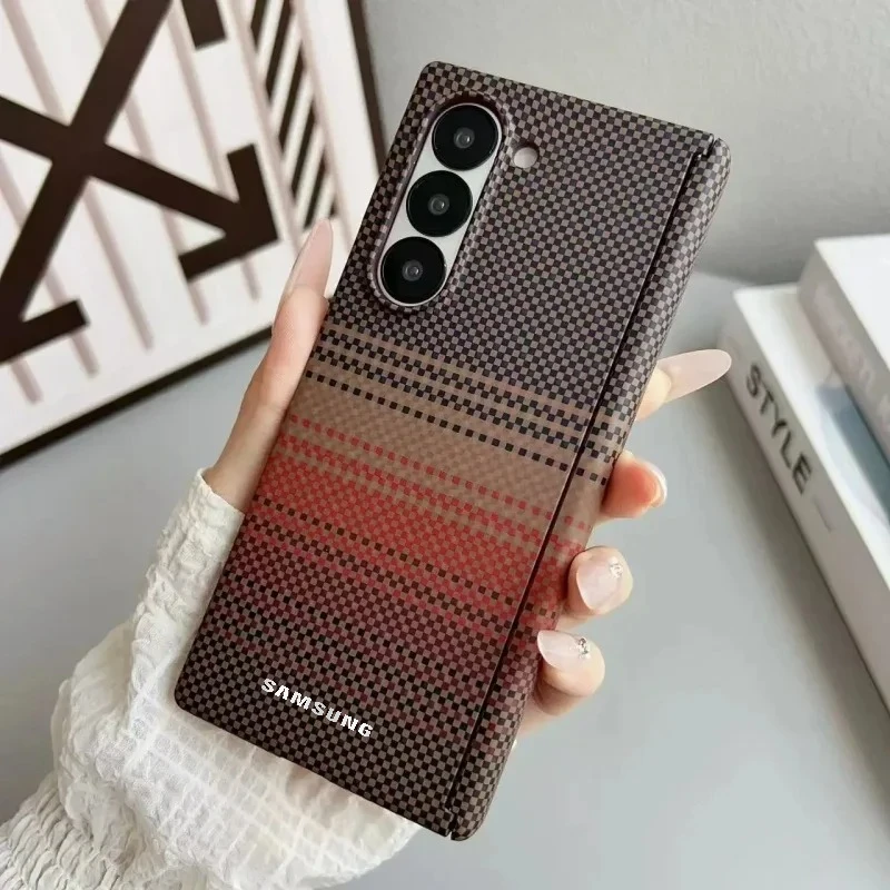 

Ultra Thin Carbon Fiber Texture MagSafe Phone Case for Samsung Galaxy Z Fold 7 6 5 5G Magnetic Wireless Charging Protect Cover