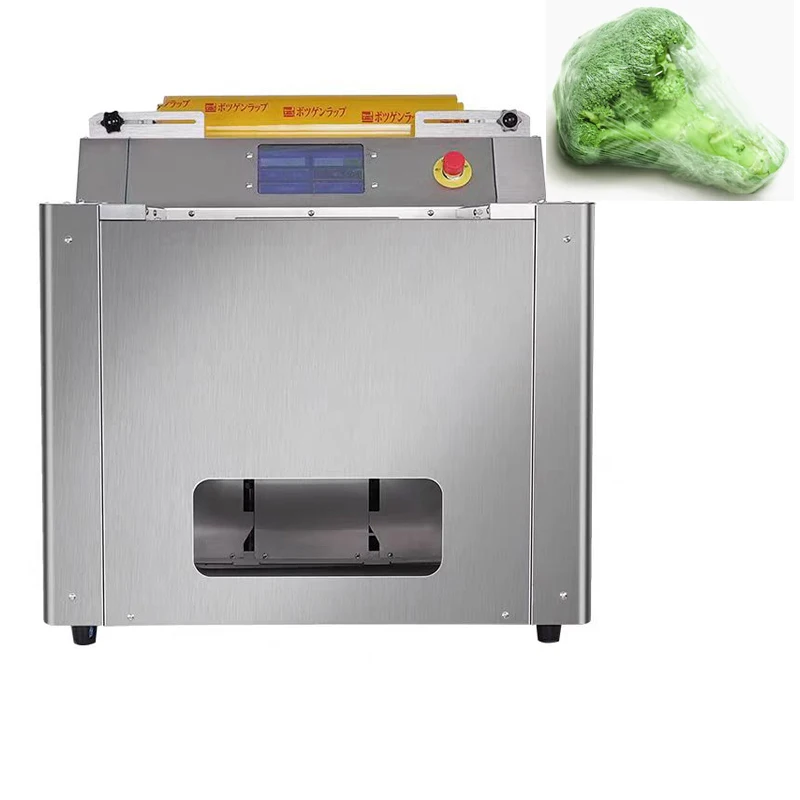 Tabletop Fruit Vegetable Pe Film Roll Packaging Wrapping Packing Machine Small