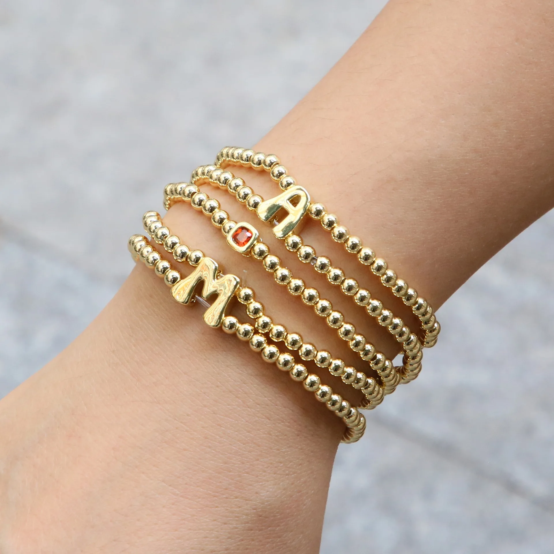 DOREMI 12 شهر الزركون سحر شخصية النحاس مطرز سوار مع جوهرة الميلاد مربع أنيقة مخصصة سوار جوهرة الميلاد #4