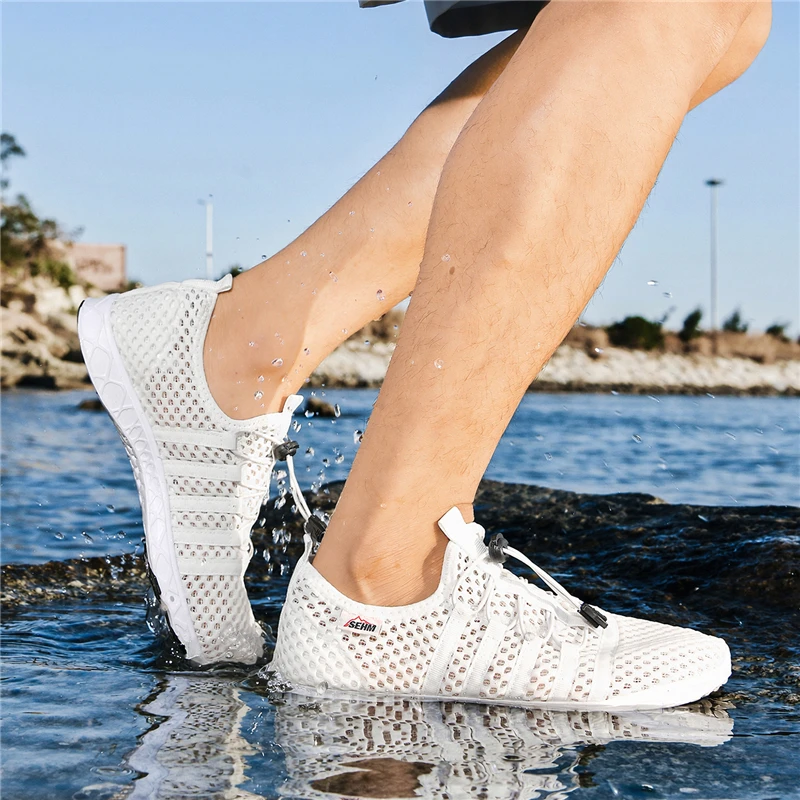 Men's Mesh Breathable Casual Shoes, Outdoor Beach Water Shoes, Lightweight Suixi Shoes image 2