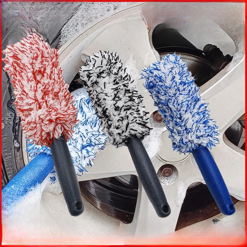 Quick and Easy Car Wheel Cleaning Kit with Dust Removal Brush Wheel Hub Brushes Washing Tool Car Detailing Care Dust Removal