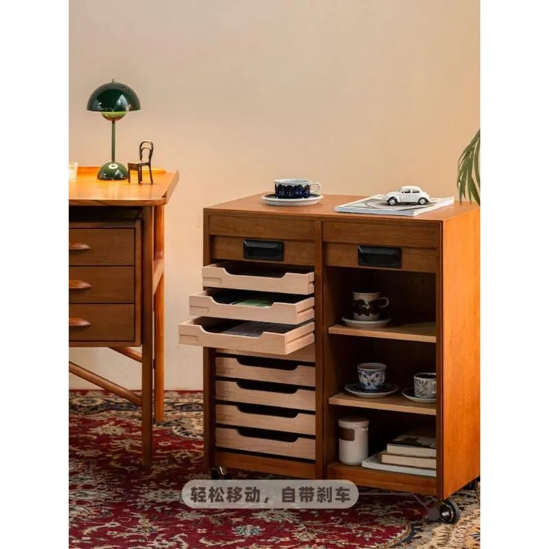 North American Black Walnut File Cabinet, Vintage Locker