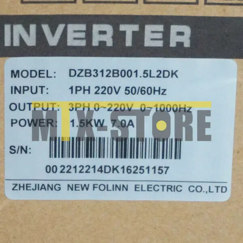 

1pcs Brand New In Box Fu Ling DZB312B001.5L2DK 1.5kw 220V