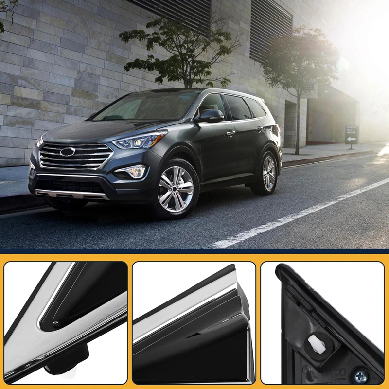 1 Pair Car Left + Right Fender Pillar Molding For HYUNDAI SANTA FE 2013-2019 86180-2W000 86190-2W000