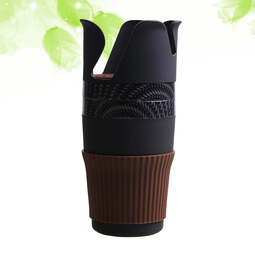 

Car Cup Holder Multifunction Black Square ABS Silicone Drink Stand Auto Inner Bottle Mobile Phone Organizer Car Cup Holder