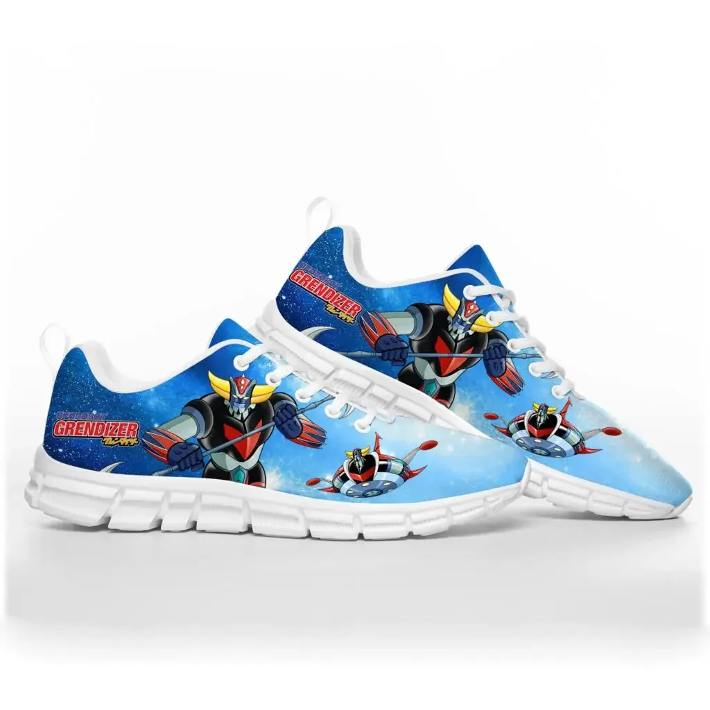 Hot Cartoon UFO Robot Grendizer Anime Sports Shoes Mens Womens Teenager Kids Children Sneakers Custom High Quality Couple Shoe