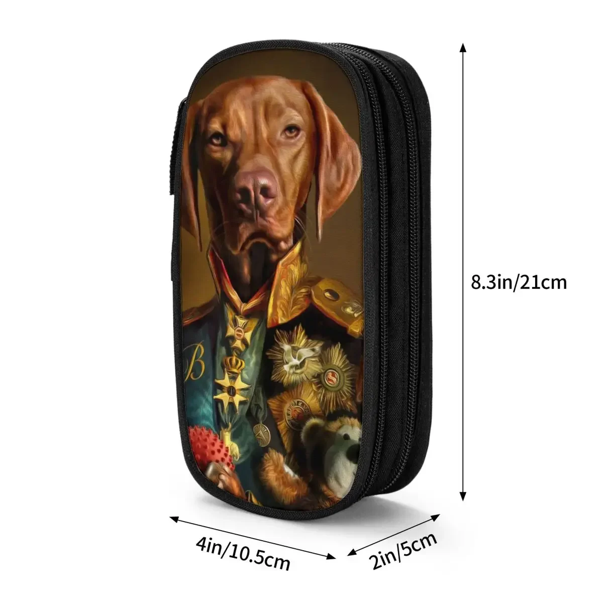 Bertie The Hungarian Vizsla - Dog Portrait Pencil Cases Large Capacity Pen Bags Pen Box Pencil Pouch For Boys Girls Stationery