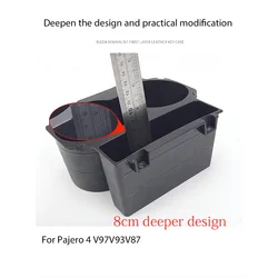 Storage Box Car Front Seat Cup Holder Central Control Storage Box for Mitsubishi Montero/Pajero Gen 4 Car Seat Organizer Car Acc